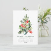 Elegant Pine Tree kerst Corporate Greening Feestdagenkaart (Staand voorkant)
