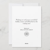 Elegant Pine Tree kerst Corporate Greening Feestdagenkaart (Achterkant)