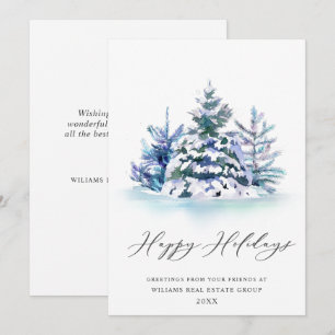 Elegant Pine Tree kerst Corporate Greening Feestdagenkaart