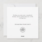 Elegant Pine Tree kerst Corporate Greening Feestdagenkaart (Achterkant)