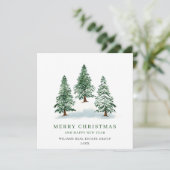 Elegant Pine Tree kerst Corporate Greening Feestdagenkaart (Staand voorkant)