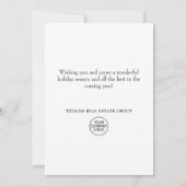 Elegant Pine Tree kerst Corporate Greening Feestdagenkaart (Achterkant)