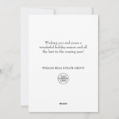 Elegant Pine Tree kerst Corporate Greening Feestdagenkaart (Achterkant)