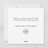 Elegant Pine Tree kerst Corporate Greening Feestdagenkaart (Achterkant)