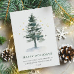 Elegant Pine Tree kerst Corporate Greening Feestdagenkaart<br><div class="desc">Minimalistische elegante pine Tree kerstgroet Corporate Holiday Card. Verrassend en vreugde voor je naaste en maak de viering onvergeeflijk. Voor verdere aanpassing,  te klikken gelieve de "pas verder"verbinding aan en ons ontwerphulpmiddel te gebruiken om deze sjabloon te wijzigen.</div>