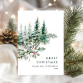 Elegant Pine Tree kerst Corporate Greening Feestdagenkaart