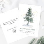 Elegant Pine Tree kerst Corporate Greening Feestdagenkaart<br><div class="desc">Minimalistische elegante pine Tree kerstgroet Corporate Holiday Card. Verrassend en vreugde voor je naaste en maak de viering onvergeeflijk. Voor verdere aanpassing,  te klikken gelieve de "pas verder"verbinding aan en ons ontwerphulpmiddel te gebruiken om deze sjabloon te wijzigen.</div>
