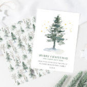 Elegant Pine Tree kerst Corporate Greening Feestdagenkaart