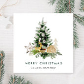 Elegant Pine Tree kerst Corporate Greening Feestdagenkaart