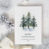 Elegant Pine Tree kerst Corporate Greening Feestdagenkaart