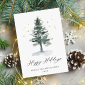Elegant Pine Tree kerst Corporate Greening Feestdagenkaart
