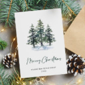 Elegant Pine Tree kerst Corporate Greening Feestdagenkaart