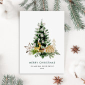 Elegant Pine Tree kerst Corporate Greening Feestdagenkaart