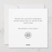 Elegant Pine Tree kerst Corporate Greening Feestdagenkaart (Achterkant)