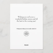 Elegant Pine Tree kerst Corporate Greening Feestdagenkaart (Achterkant)