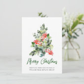 Elegant Pine Tree kerst Corporate Greening Feestdagenkaart (Staand voorkant)