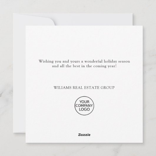 Elegant Pine Tree kerst Corporate Greening Feestdagenkaart (Achterkant)