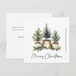 Elegant Pine Tree kerst Corporate Greening Feestdagenkaart