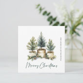 Elegant Pine Tree kerst Corporate Greening Feestdagenkaart (Staand voorkant)