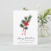 Elegant Pine Tree kerst Corporate Greening Feestdagenkaart (Staand voorkant)