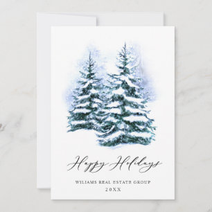 Elegant Pine Tree kerst Corporate Greening Feestdagenkaart