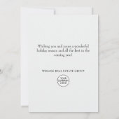 Elegant Pine Tree kerst Corporate Greening Feestdagenkaart (Achterkant)