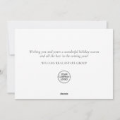 Elegant Pine Tree kerst Corporate Greening Feestdagenkaart (Achterkant)