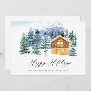 Elegant Pine Tree kerst Corporate Greening Feestdagenkaart