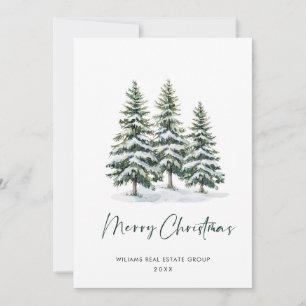 Elegant Pine Tree kerst Corporate Greening Feestdagenkaart