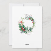 Elegant Pine Tree kerst Corporate Greening Feestdagenkaart (Achterkant)