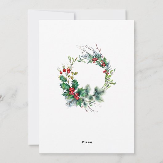 Elegant Pine Tree kerst Corporate Greening Feestdagenkaart (Achterkant)