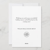 Elegant Pine Tree kerst Corporate Greening Feestdagenkaart (Achterkant)