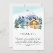 Elegant Pine Tree kerst Corporate Holiday Bedankkaart (Voorkant)