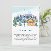 Elegant Pine Tree kerst Corporate Holiday Bedankkaart (Staand voorkant)