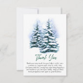 Elegant Pine Tree kerst Corporate Holiday Bedankkaart (Voorkant)