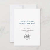 Elegant Pine Tree kerst Corporate Holiday Bedankkaart (Achterkant)