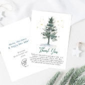 Elegant Pine Tree kerst Corporate Holiday Bedankkaart