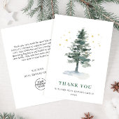 Elegant Pine Tree kerst Corporate Holiday Bedankkaart