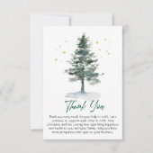 Elegant Pine Tree kerst Corporate Holiday Bedankkaart (Voorkant)