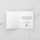 Elegant Pine Tree kerst Corporate Holiday Bedankkaart (Binnen)