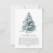 Elegant Pine Tree kerst Corporate Holiday Bedankkaart (Voorkant)