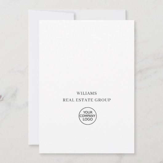 Elegant Pine Tree kerst Corporate Holiday Bedankkaart (Achterkant)