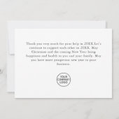 Elegant Pine Tree kerst Corporate Holiday Bedankkaart (Achterkant)