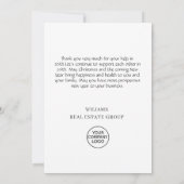 Elegant Pine Tree kerst Corporate Holiday Bedankkaart (Achterkant)