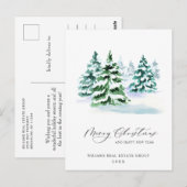 Elegant Pine Tree-kerstcadeautjes voor bedrijven Briefkaart (Voorkant / Achterkant)