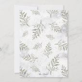 Elegant Pine Tree New Home voor de Feestdagen die  Aankondiging (Achterkant)