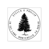 Elegant Pine Tree  retouradres Rubberstempel (Afrduk)