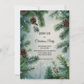 Elegant Pine Trees & Cones Christmas Kaart (Voorkant)