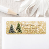 Elegant,Pine Trees,Gold Deer,Glittery Bokeh Etiket (Insitu)
