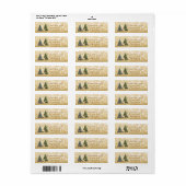 Elegant,Pine Trees,Gold Deer,Glittery Bokeh Etiket (Full Sheet)